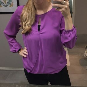 Banana Republic purple cross over top